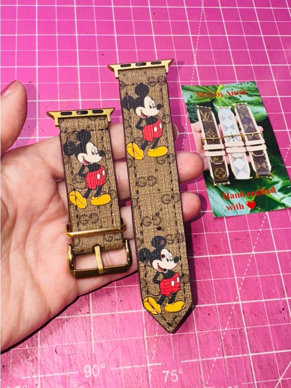 ❤️ GG Disney Apple Watch band Handmade ♻️ Custom made-by-order! - Picture 5 of 15